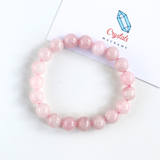 Vòng tay chuỗi đá thạch anh hồng 10li - rose quartz 10mm