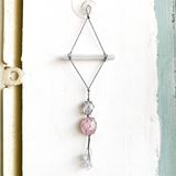 dây treo đá thạch anh hồng và hào quang