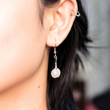 Bông tai đá xà cừ xám