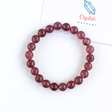 vòng tay đá thạch anh dâu tây tự nhiên 8li - strawberry quartz