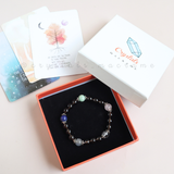 Vòng tay mix hạt đá kết hợp Charm dành cho mệnh Thủy