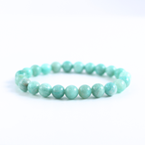 Vòng tay chuỗi đá Amazonite 8li, chất lượng cao có vân đá