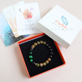 Vòng tay mix hạt đá kết hợp Charm dành cho mệnh mộc