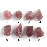 Đá thạch anh dâu tây thô tự nhiên chọn lọc, mang lại năng lượng tình yêu và tích cực