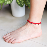 Vòng chân đá ngọc hồng lựu - garnet, quà tặng cho người yêu