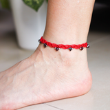 Vòng chân đá ngọc hồng lựu - garnet, quà tặng cho người yêu