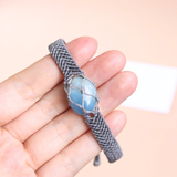 Vòng tay Macrame Aquamarine kiểu Unisex cho Nam và Nữ