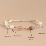 Vòng tay macrame mix 4 loại đá năng lượng tình yêu và bình yên