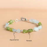 Vòng Tay Bình An & Tự Tin - Aquamarine & Peridot