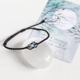 Vòng tay đá xà cừ thô - Labradorite