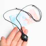 Vòng cổ Macrame Đá mắt hổ ánh xanh tăng cường sức mạnh tinh thần - Blue Tiger's Eye