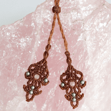 Vòng Cổ Micro Macrame Thạch Anh Tím 3 Viên – Amethyst