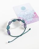 Vòng tay amethyst + ocean flourite