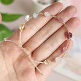Vòng tay macrame mix 4 loại đá năng lượng tình yêu và bình yên