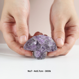 Hốc tinh thể thạch anh tím hình nấm dễ thương - amethyst cluster