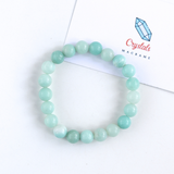 Vòng tay chuỗi đá Amazonite 8li màu xanh