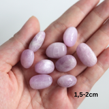 Đá Kunzite tumbled size bé màu tím đẹp làm trang sức, trưng bày, năng lượng tình yêu và thư giãn