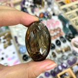 Đá cầm tay thạch anh khói - smoky quartz palm stone