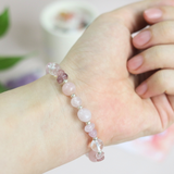 Vòng tay năng lượng tình yêu mix hạt đá thạch anh