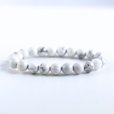 Vòng tay chuỗi đá Bạch tùng 8li - Howlite 8mm