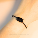 Vòng tay macrame đá Black Tourmaline năng lượng bảo vệ và tích cực