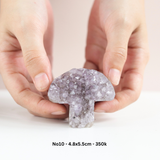 Hốc tinh thể thạch anh tím hình nấm dễ thương - amethyst cluster