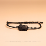 Vòng tay macrame đá Black Tourmaline năng lượng bảo vệ và tích cực