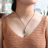 Vòng cổ minimalist đá mài Green Adventurine