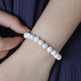 Vòng tay chuỗi đá Bạch tùng 8li - Howlite 8mm