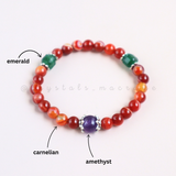 Vòng tay Emerald (Ngọc Lục Bảo) mix đá dành cho người mệnh Thổ