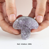 HỐC TINH THỂ THẠCH ANH TÍM HÌNH NẤM DỄ THƯƠNG - AMETHYST CLUSTER
