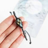 Vòng tay đá xà cừ thô - Labradorite