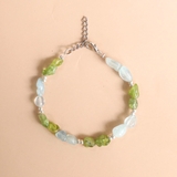 Vòng Tay Bình An & Tự Tin - Aquamarine & Peridot