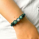 Vòng tay micro macrame kết hợp 3 loại đá cho mệnh mộc