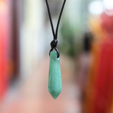 Vòng cổ minimalist đá mài Green Adventurine