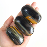 Đá cầm tay mắt hổ xanh - blue tiger's eye palm stone