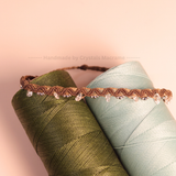 Vòng chân đá thạch anh trắng kiểu boho đi biển