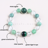 Vòng tay mix hạt đá kết hợp Charm Tỏa sáng dành cho mệnh mộc