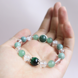 Vòng tay mix hạt đá kết hợp Charm Tỏa sáng dành cho mệnh mộc