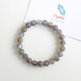 Vòng tay hạt đá xà cừ labradorite 8li