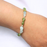 Vòng Tay Bình An & Tự Tin - Aquamarine & Peridot