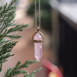 Vòng cổ đá Thạch anh hồng - Rose quartz