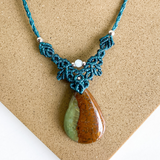 Vòng cổ ngọc Đế Quang - Chrysoprase macrame trang sức đá dành cho nữ