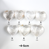 Trái tim đá thạch anh trắng - clear quartz heart