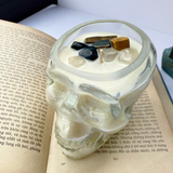 Nến thơm năng lượng đá mùi gỗ trầm - Smoked Oud scented candle size to