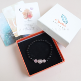 Vòng Tay Tình Yêu & Bảo Vệ kết hợp Charm (Black Obsidian & Rose Quartz)