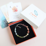 Vòng tay Sắc Màu Cảm Xúc (Strawberry - Sunstone - Citrine - Peridot - Aquamarine)