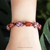 Vòng tay kết hợp các loại đá hợp mệnh Thổ, Hỏa | vòng tay đá tự nhiên thủ công