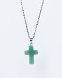 vòng cổ chữ thập đá green adventurine