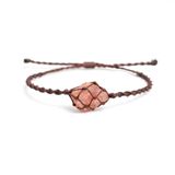 Vòng tay đá thạch anh dâu tây thô strawberry quartz